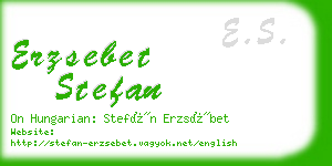 erzsebet stefan business card